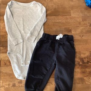 Long sleeve onesie and jogger set